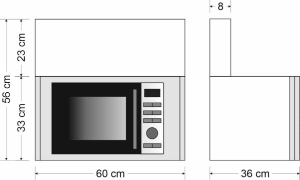 Hängeschrank mit Mikrowelle HSMW 60 H560 – Bild 5