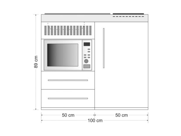 Abmessungen MPM 100 Küche