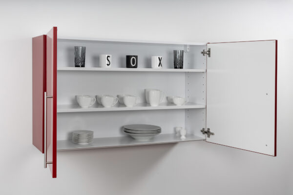 Hängeschrank Premium HSPL 120 offen rot