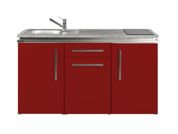 Stengel Küche Designline MD 150 rot mit Kühlschrank