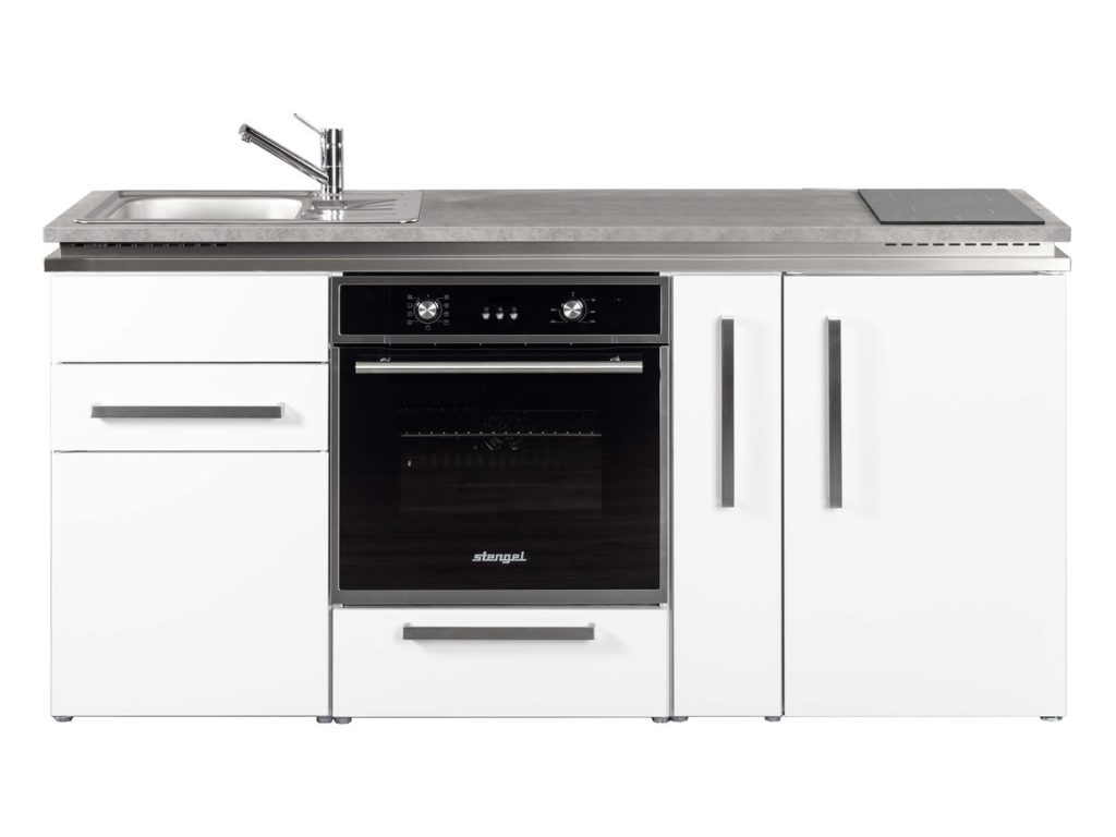 Singleküche MDB 180 A weiß mit Kühlschrank