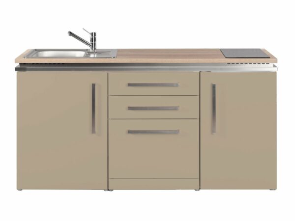 Stengel Metallküche sand MDGS 170 mit Kühlschrank