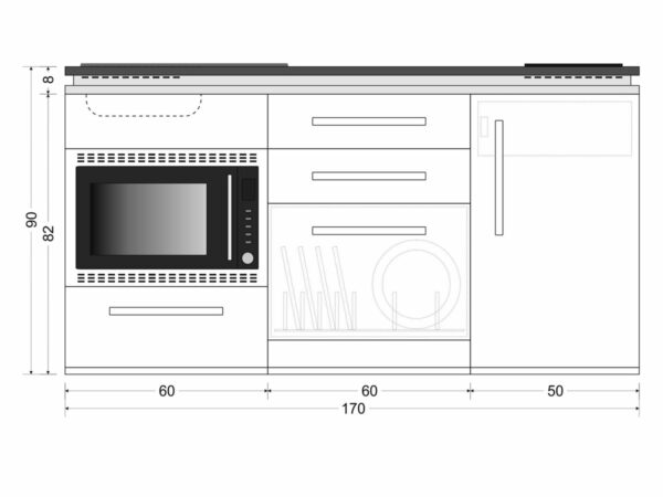 Abmessungen Stengel Designline MDGSMOS 170