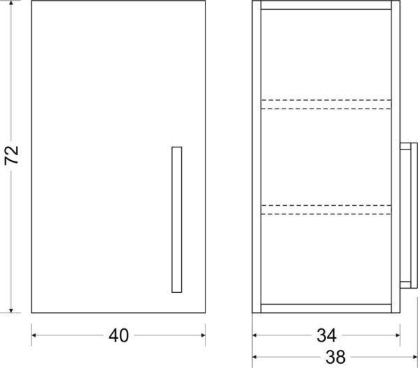 Hängeschrank Designline HSDL 40 H720 – Bild 11