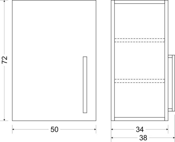 Hängeschrank Designline HSDL 50  H720 – Bild 11