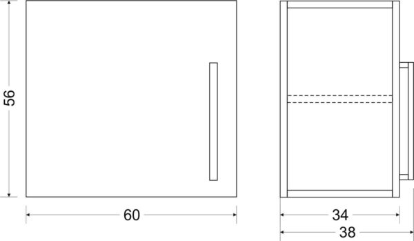 Hängeschrank Designline HSDL 60 H560 – Bild 11
