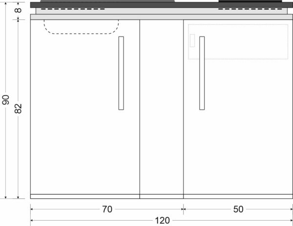 Miniküche Designline MD 120 – Bild 9