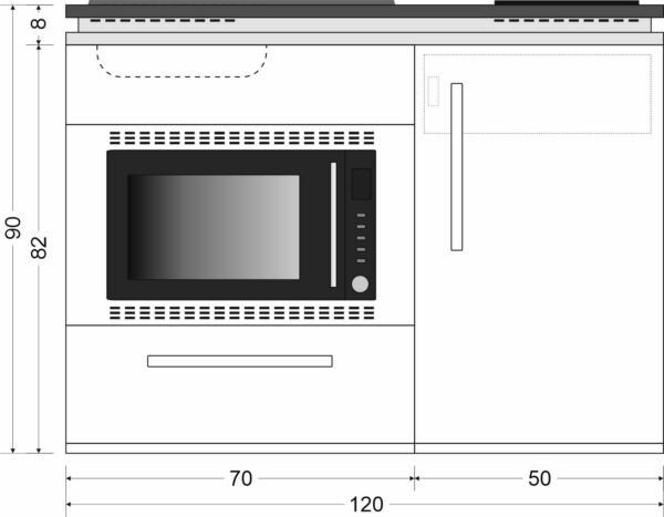 Miniküche Designline MDMOS 120 – Bild 9