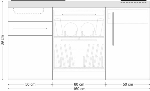 Miniküche Premiumline MPGG 160 – Bild 10