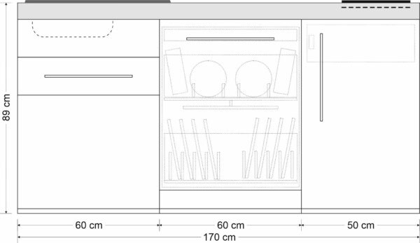Miniküche Premiumline MPGG 170 – Bild 10