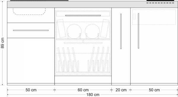 Miniküche Premiumline MPGG 180 – Bild 10