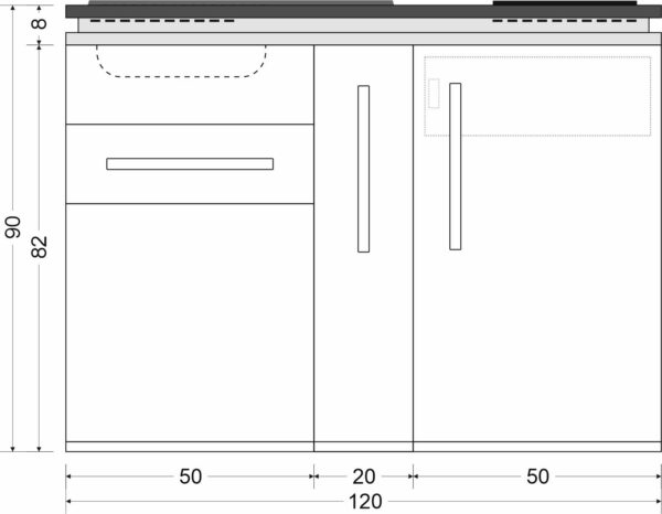 Miniküche Designline MD 120 A – Bild 9