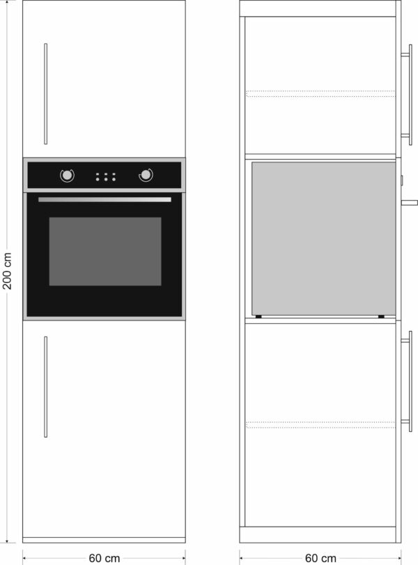 Hochschrank Premiumline mit Backofen HOB – Bild 18
